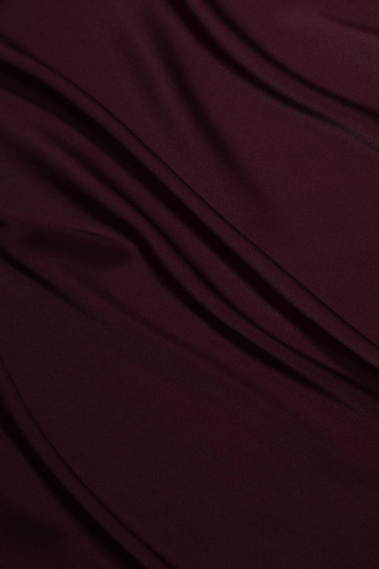 Satin Rectangle Scarf - Burgundy